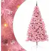Image de vidaXL Sapin de Noël artificiel pré-éclairé Rose 240 cm PVC