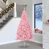 Image de vidaXL Sapin de Noël artificiel pré-éclairé Rose 240 cm PVC
