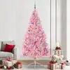 Image de vidaXL Sapin de Noël artificiel pré-éclairé Rose 240 cm PVC