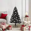 Image de vidaXL Sapin de Noël artificiel pré-éclairé Noir 120 cm PVC