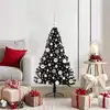 Image de vidaXL Sapin de Noël artificiel pré-éclairé Noir 120 cm PVC