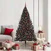 Image de vidaXL Sapin de Noël artificiel pré-éclairé Noir 180 cm PVC