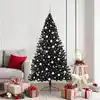 Image de vidaXL Sapin de Noël artificiel pré-éclairé Noir 180 cm PVC