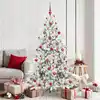 Image de vidaXL Sapin de Noël Artificiel à Branches Articulées Blanc 180 cm