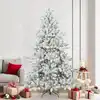 Image de vidaXL Sapin de Noël Artificiel à Branches Articulées Blanc 210 cm