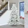 Image de vidaXL Sapin de Noël Artificiel à Branches Articulées Blanc 240 cm