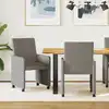 Image de vidaXL Chaises de Salle à Manger avec Roues 2 pcs Gris clair