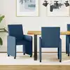 Image de vidaXL Chaises de Salle à Manger avec Roues 2 pcs Bleu 57 x 66 x 94 cm