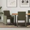 Image de vidaXL Chaises de Salle à Manger avec Roues 2 pc Simili cuir suédé