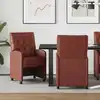 Image de vidaXL Chaises de Salle à Manger avec Roues 2 pcs Marron brillant