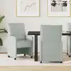 Image de vidaXL Chaises de Salle à Manger avec Roues 2 pc Velours Gris clair