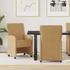 Image de vidaXL Chaises de Salle à Manger avec Roues 2 pc Velours Marron