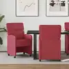 Image de vidaXL Chaises de Salle à Manger avec Roues 2 pc Simili cuir Bordeaux