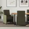 Image de vidaXL Chaises de Salle à Manger avec Roues 2 pc Cuir suédé faux