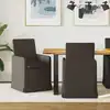 Image de vidaXL Chaises de salle à manger 2 pc Lin Gris foncé 57 x 68 x 94 cm