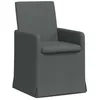Image de vidaXL Chaises de salle à manger 2 pc tissu Gris foncé 57 x 67 x 95 cm