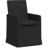 Image de vidaXL Chaises de salle à manger 2 pc tissu Noir 57 x 67 x 95 cm