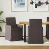 Image de vidaXL Chaises de salle à manger 2 pc tissu Marron foncé