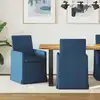 Image de vidaXL Chaises de salle à manger 2 pcs Bleu 57 x 67 x 95 cm tissu