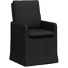 Image de vidaXL Chaises de salle à manger 2 pc tissu Noir 57 x 67 x 98 cm