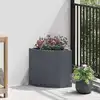 Image de vidaXL Jardinière d'Angle Anthracite 30 x 30 x 35 cm Acier