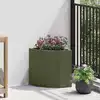 Image de vidaXL Jardinière d'Angle Vert olive 30 x 30 x 35 cm Acier