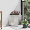 Image de vidaXL Jardinière d'Angle Argenté 30 x 30 x 35 cm Acier inoxydable