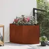 Image de vidaXL Jardinière d'Angle Rouillé 60 x 60 x 50 cm Acier patiné