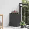 Image de vidaXL Jardinière d'Angle Noir 30 x 30 x 50 cm Acier
