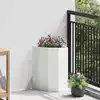 Image de vidaXL Jardinière d'Angle Blanc 30 x 30 x 50 cm Acier