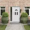 Image de vidaXL Jardinière 2 pc Vert olive 100 x 100 x 80 cm Acier