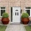 Image de vidaXL Jardinière 2 pc Rouillé 100 x 100 x 80 cm Acier patiné