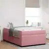Image de vidaXL Cadre de lit Rose 120 x 190 cm tissu