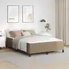 Image de vidaXL Cadre de lit avec matelas Cappuccino 140 x 190 cm tissu