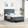 Image de vidaXL Lit à ressorts avec tête de lit Gris foncé 190 x 140 cm Velours