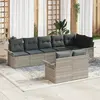 Image de vidaXL Ensemble de canapé de jardin 8 pcs Gris clair polyrotin