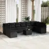 Image de vidaXL Ensemble de canapé de jardin 11 pc Beige polyrotin