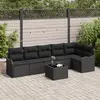 Image de vidaXL Ensemble de canapé de jardin 7 pc Beige polyrotin
