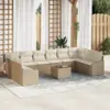 Image de vidaXL Ensemble de canapé de jardin Beige et crème polyrotin