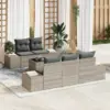 Image de vidaXL Ensemble de canapé de jardin 6 pcs Gris clair et gris foncé