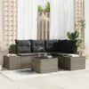 Image de vidaXL Ensemble de canapé de jardin avec stockage Gris clair polyrotin