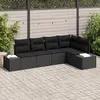 Image de vidaXL Ensemble de canapé de jardin avec stockage 5 pcs Noir polyrotin