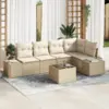 Image de vidaXL Ensemble de canapé de jardin Beige et crème polyrotin