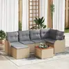 Image de vidaXL Ensemble de canapé de jardin 7 pcs Beige et Gris clair