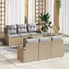 Image de vidaXL Ensemble de canapé de jardin 7 pcs Beige et Gris clair