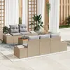Image de vidaXL Ensemble de canapé de jardin 6 pcs Beige et Gris clair
