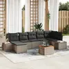 Image de vidaXL Ensemble de canapé de jardin 8 pc Gris