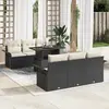 Image de vidaXL Ensemble de canapé de jardin 7 pc Noir
