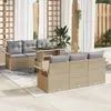 Image de vidaXL Ensemble de canapé de jardin 7 pc Beige