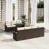 Image de vidaXL Ensemble de canapé de jardin 8 pcs Marron Poly rotin